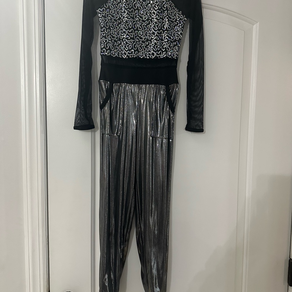 Black and Silver girls dance costume